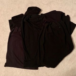Lots of 3 black maternity bottoms